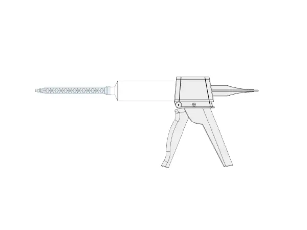 Pistola per calafataggio manuale